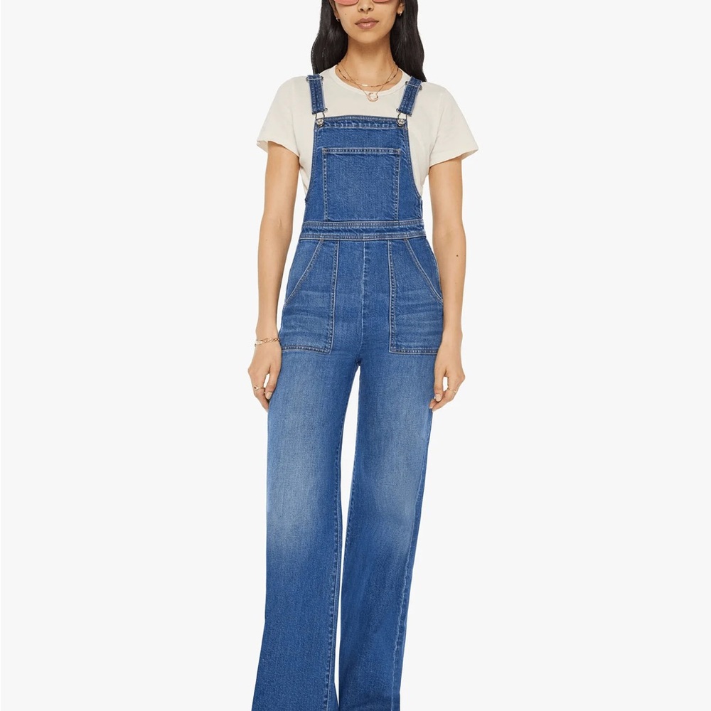 MOTHER High waisted Twister Overalls Sneak In Punch Buggy